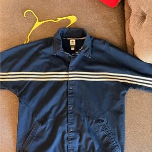 Adidas Men's Navy Blue Bomber Jacket